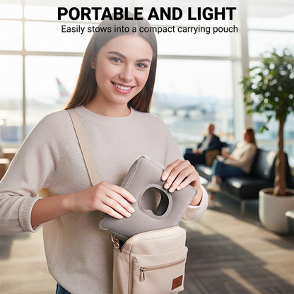 🌬️ Ergonomic Inflatable Travel Pillow ✈️😴 | For Comfortable Sleep in Cars, Planes, or Trains