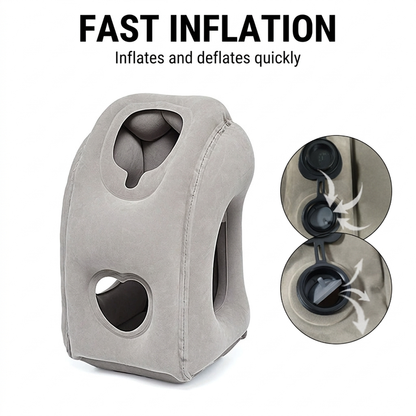 🌬️ Ergonomic Inflatable Travel Pillow ✈️😴 | For Comfortable Sleep in Cars, Planes, or Trains