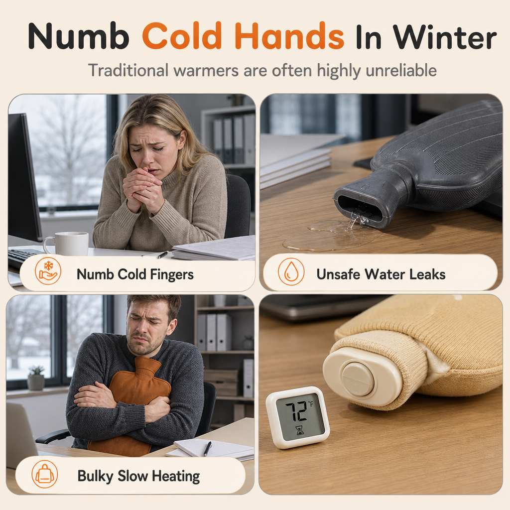 ⏳Limited-time 49% off⏰Portable Rechargeable Graphene Hand Warmer | Waterless Explosion Proof Plush Handheld Heating Bag♨️💦