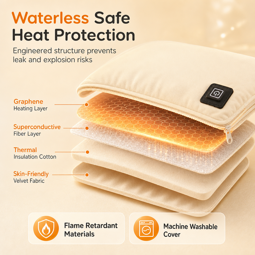 ⏳Limited-time 49% off⏰Portable Rechargeable Graphene Hand Warmer | Waterless Explosion Proof Plush Handheld Heating Bag♨️💦