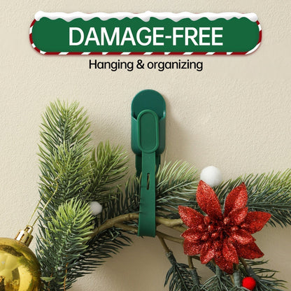 🎄  49% OFF! 🎁 Silicone Christmas Wreath Ties & Traceless Hooks – Reusable, Damage-Free Holiday Decor Hanging Kit ✨