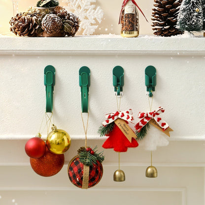 🎄  49% OFF! 🎁 Silicone Christmas Wreath Ties & Traceless Hooks – Reusable, Damage-Free Holiday Decor Hanging Kit ✨