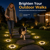 Solar Outdoor In-Ground Lights Stainless Steel Garden Pathway Lawn Lights for Yard Landscape Decoration