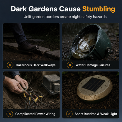 Solar Outdoor In-Ground Lights Stainless Steel Garden Pathway Lawn Lights for Yard Landscape Decoration