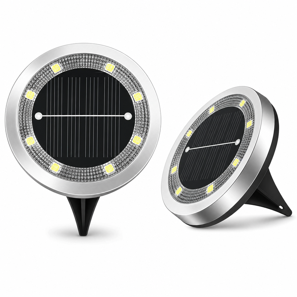 Solar Outdoor In-Ground Lights Stainless Steel Garden Pathway Lawn Lights for Yard Landscape Decoration