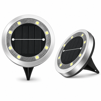 Solar Outdoor In-Ground Lights Stainless Steel Garden Pathway Lawn Lights for Yard Landscape Decoration