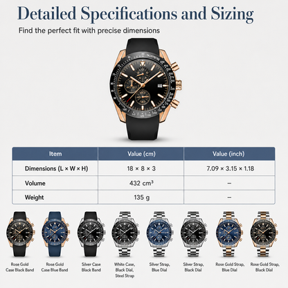 ⏳🔥LIMITED-TIME 54% OFF! ⌚Men's Sport Quartz Watch Multifunctional Waterproof Fashion Wristwatch Model 5140