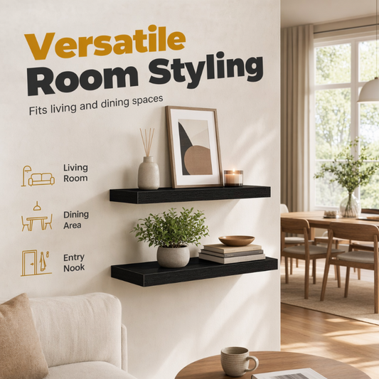 🏆LIMITED TIME 49% OFF🧺Minimalist Wooden Floating Wall Shelves