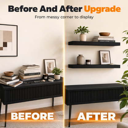 🏆LIMITED TIME 49% OFF🧺Minimalist Wooden Floating Wall Shelves