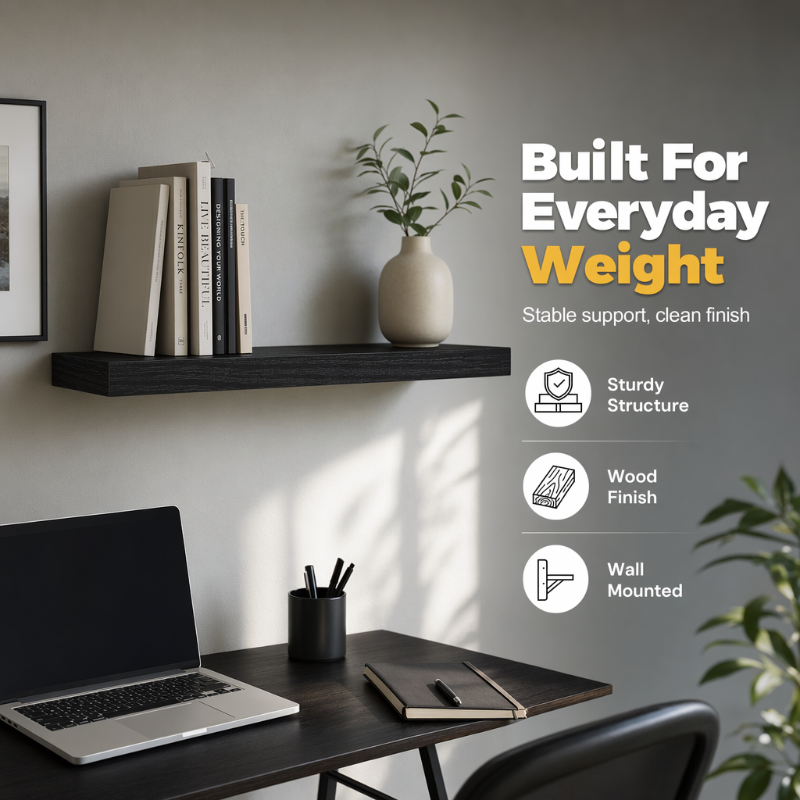 🏆LIMITED TIME 49% OFF🧺Minimalist Wooden Floating Wall Shelves