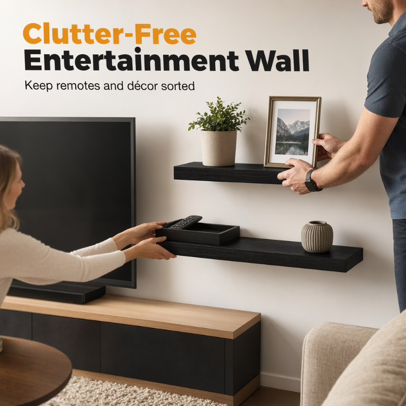 🏆LIMITED TIME 49% OFF🧺Minimalist Wooden Floating Wall Shelves