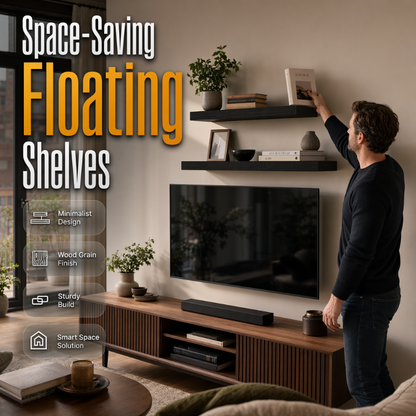 🏆LIMITED TIME 49% OFF🧺Minimalist Wooden Floating Wall Shelves