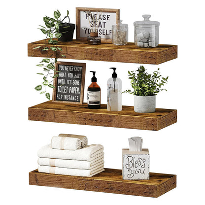 🏆LIMITED TIME 49% OFF🧺Minimalist Wooden Floating Wall Shelves