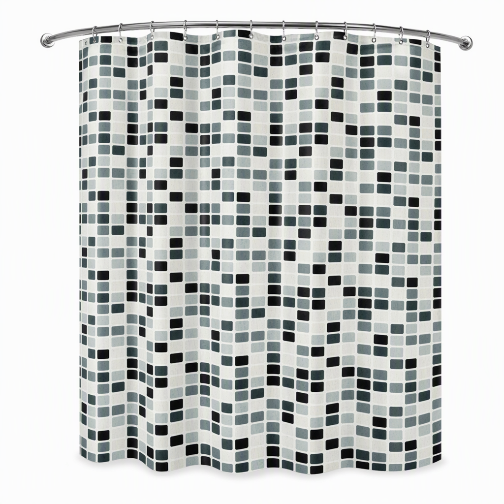 Waterproof Mold Resistant Fabric Shower Curtain for Bathroom Dry and Wet Separation