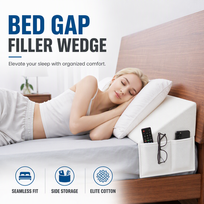 ⏳🔥LIMITED-TIME 49% OFF! ⏰Triangular Headboard Wedge Pillow with Side Pocket