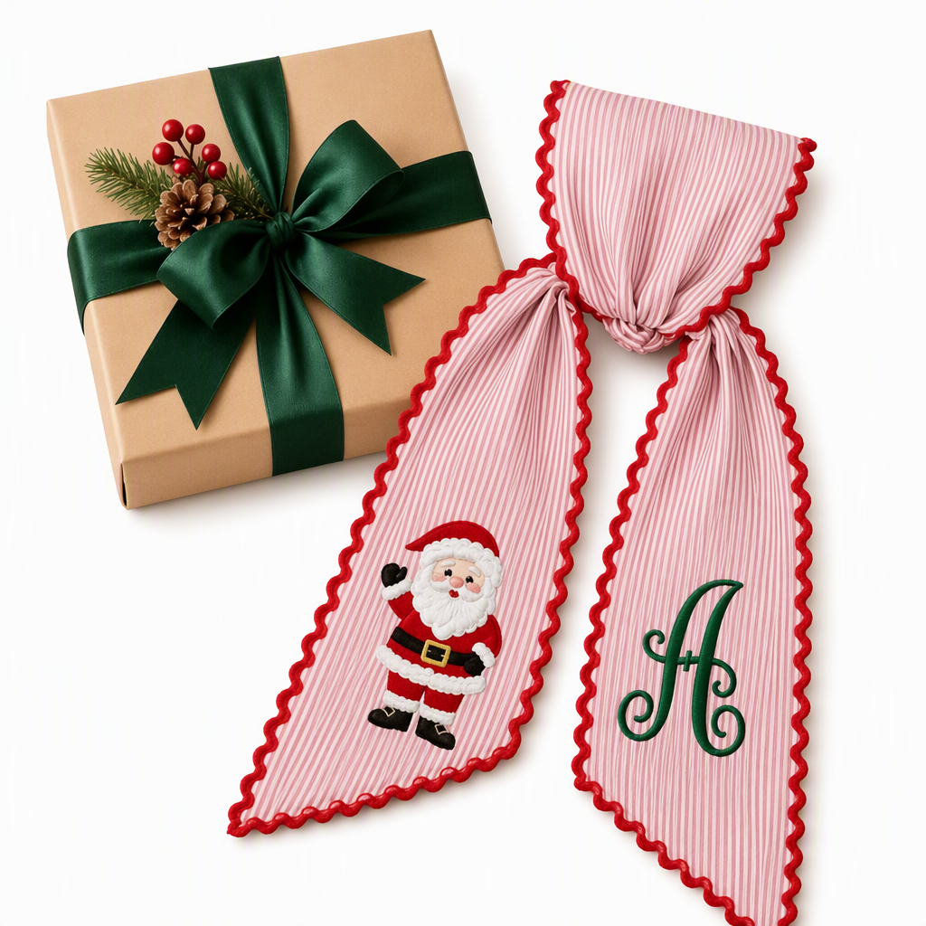 🎄 49% OFF – Vintage Santa Ribbon Bow for Wreaths & Doors