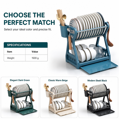 🍽️Multi-Layer Kitchen Dish Drying Rack and Tableware Storage Organizer with Steel Frame