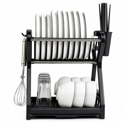 🍽️Multi-Layer Kitchen Dish Drying Rack and Tableware Storage Organizer with Steel Frame