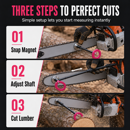📢 49% OFF!! ⏰ Chainsaw Cutting Marker Tool – Wood Cutting Alignment Guide🔧