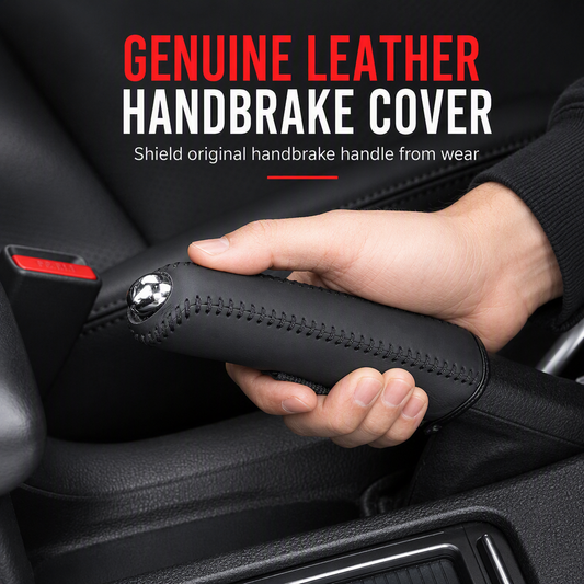 🚗 LIMITED-TIME 49% OFF! ✋ Universal Car Handbrake Protective Cover Sleeve – PU Leather, Anti-Slip, Interior Upgrade ✨