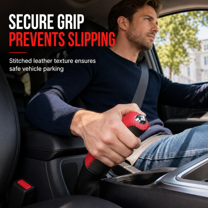 🚗 LIMITED-TIME 49% OFF! ✋ Universal Car Handbrake Protective Cover Sleeve – PU Leather, Anti-Slip, Interior Upgrade ✨