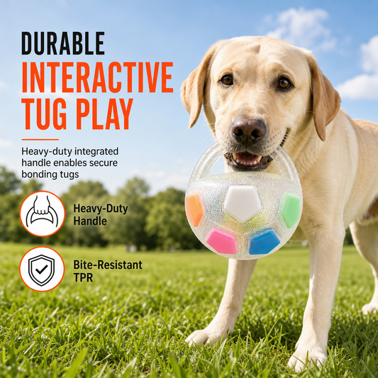 🐕Interactive Dog Soccer Ball Toy with Grab Tabs