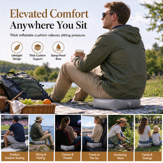 🏆LAST DAY 49% OFF🛋️Portable Inflatable Concert Cushion – Lightweight, Waterproof Outdoor Seat Pad