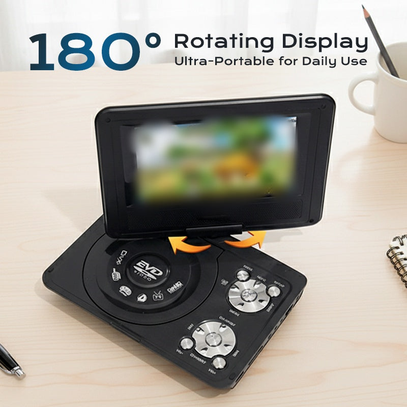 ✨ 7.8 Inch Portable DVD/EVD Player — Swivel Screen & Game Function 🎮