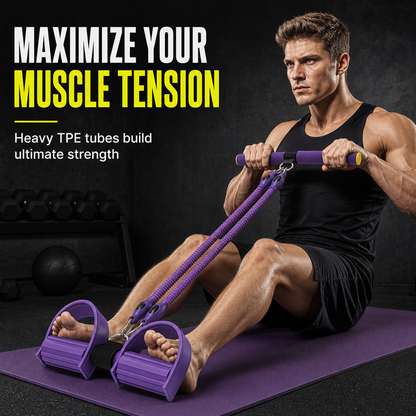 🧘Multifunctional Pedal Resistance Band Elastic Pull Rope for Abdominal Exercise Home Workout Yoga and Pilates Fitness for Men and Women