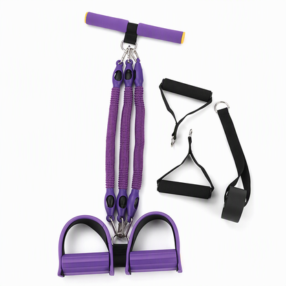 🧘Multifunctional Pedal Resistance Band Elastic Pull Rope for Abdominal Exercise Home Workout Yoga and Pilates Fitness for Men and Women