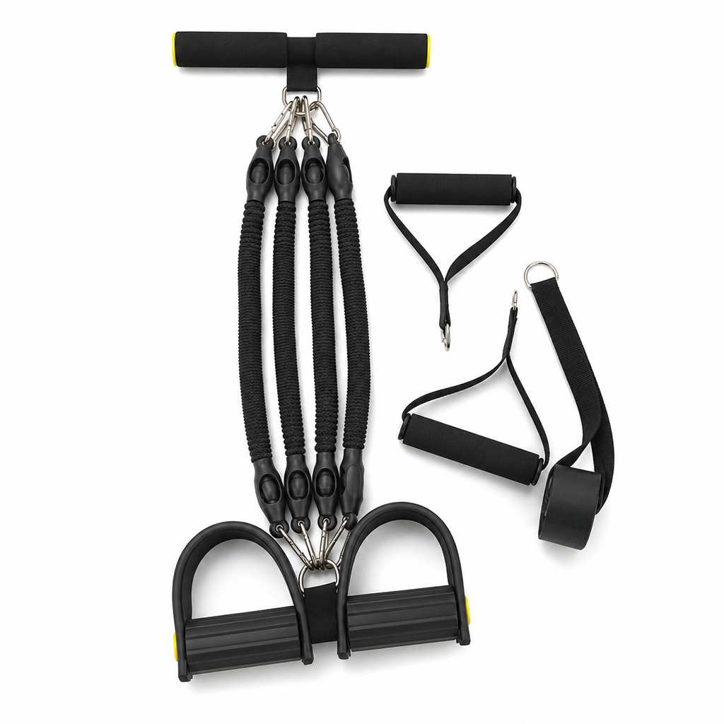 🧘Multifunctional Pedal Resistance Band Elastic Pull Rope for Abdominal Exercise Home Workout Yoga and Pilates Fitness for Men and Women