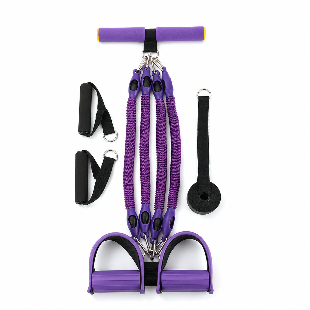 🧘Multifunctional Pedal Resistance Band Elastic Pull Rope for Abdominal Exercise Home Workout Yoga and Pilates Fitness for Men and Women