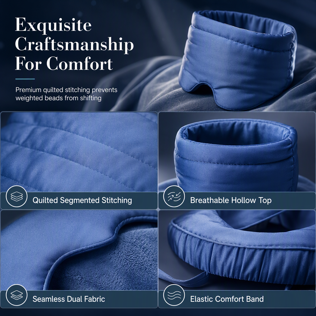 📢📢49% OFF !! ⏰ Weighted Sleep Mask – 100% Blackout, Fall Asleep Faster & Wake Up Refreshed!