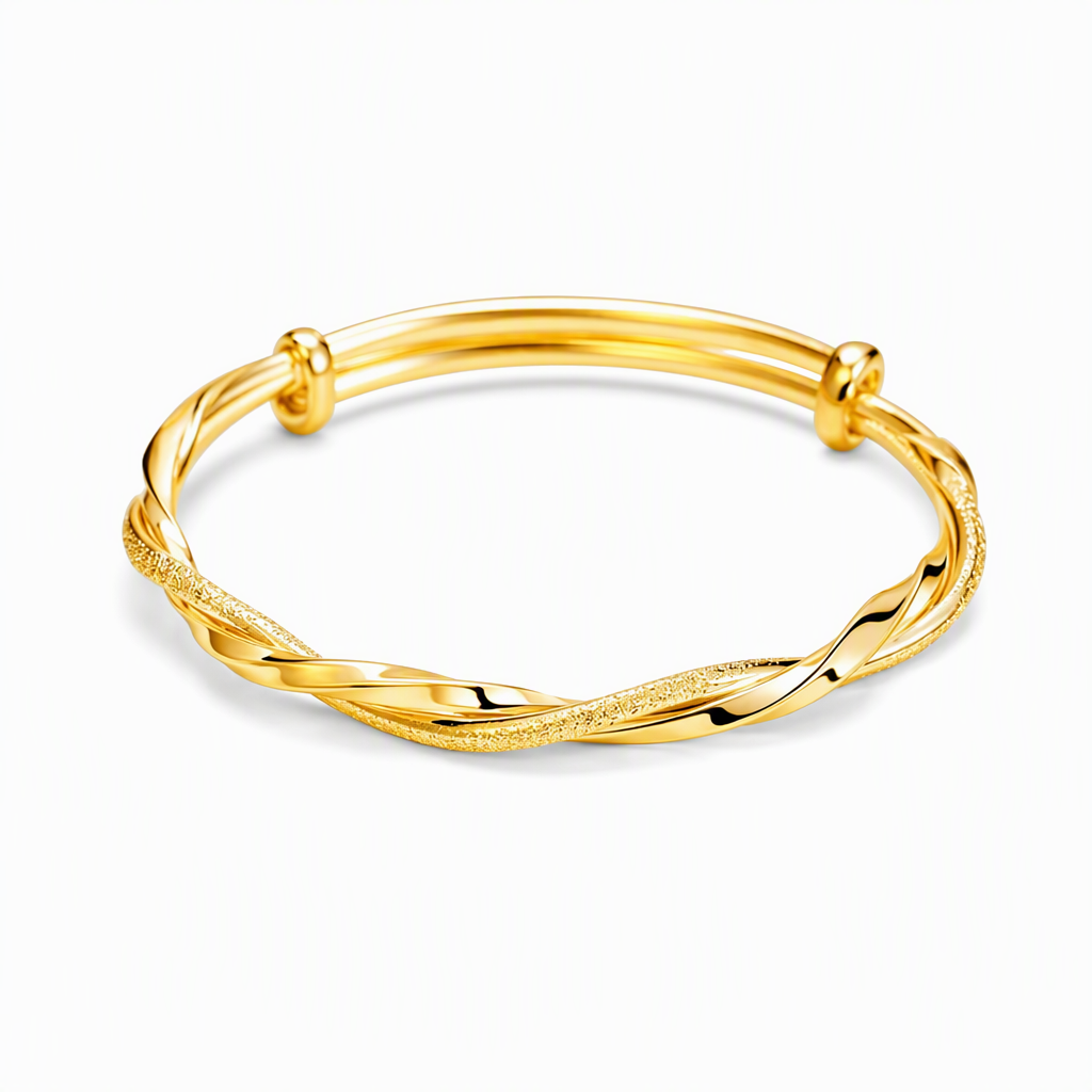🎁2026 New Arrivals 49% OFF💥 Endless Mobius-twisted bangle – smooth, sliding adjustable clasp & double-textured premium shine 💫