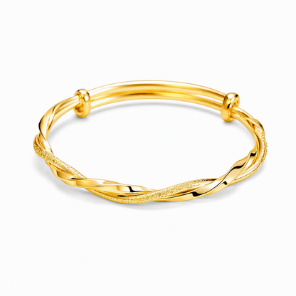 🎁2026 New Arrivals 49% OFF💥 Endless Mobius-twisted bangle – smooth, sliding adjustable clasp & double-textured premium shine 💫