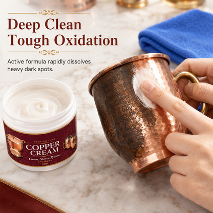 🏆HOT SALE 49% OFF🔥Copper Cleaning Paste 50ml with Towel Set for Copper Pots Cups and Kitchenware Polishing and Oxidation Removal Care