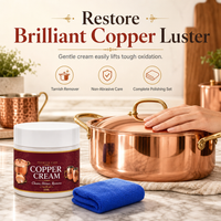 🏆HOT SALE 49% OFF🔥Copper Cleaning Paste 50ml with Towel Set for Copper Pots Cups and Kitchenware Polishing and Oxidation Removal Care