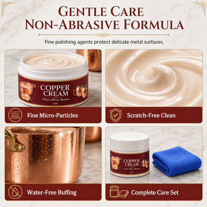 🏆HOT SALE 49% OFF🔥Copper Cleaning Paste 50ml with Towel Set for Copper Pots Cups and Kitchenware Polishing and Oxidation Removal Care