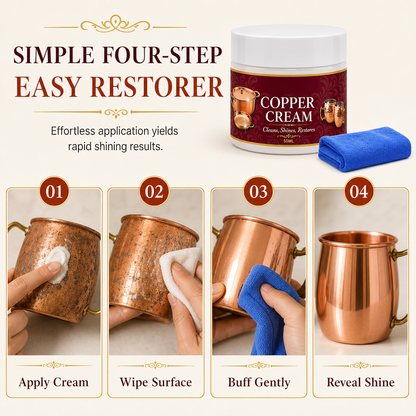 🏆HOT SALE 49% OFF🔥Copper Cleaning Paste 50ml with Towel Set for Copper Pots Cups and Kitchenware Polishing and Oxidation Removal Care