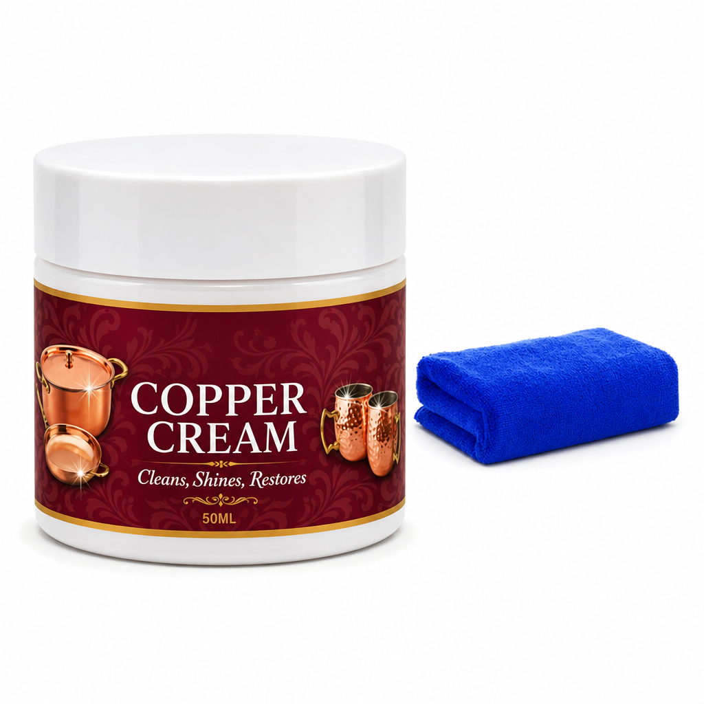 🏆HOT SALE 49% OFF🔥Copper Cleaning Paste 50ml with Towel Set for Copper Pots Cups and Kitchenware Polishing and Oxidation Removal Care