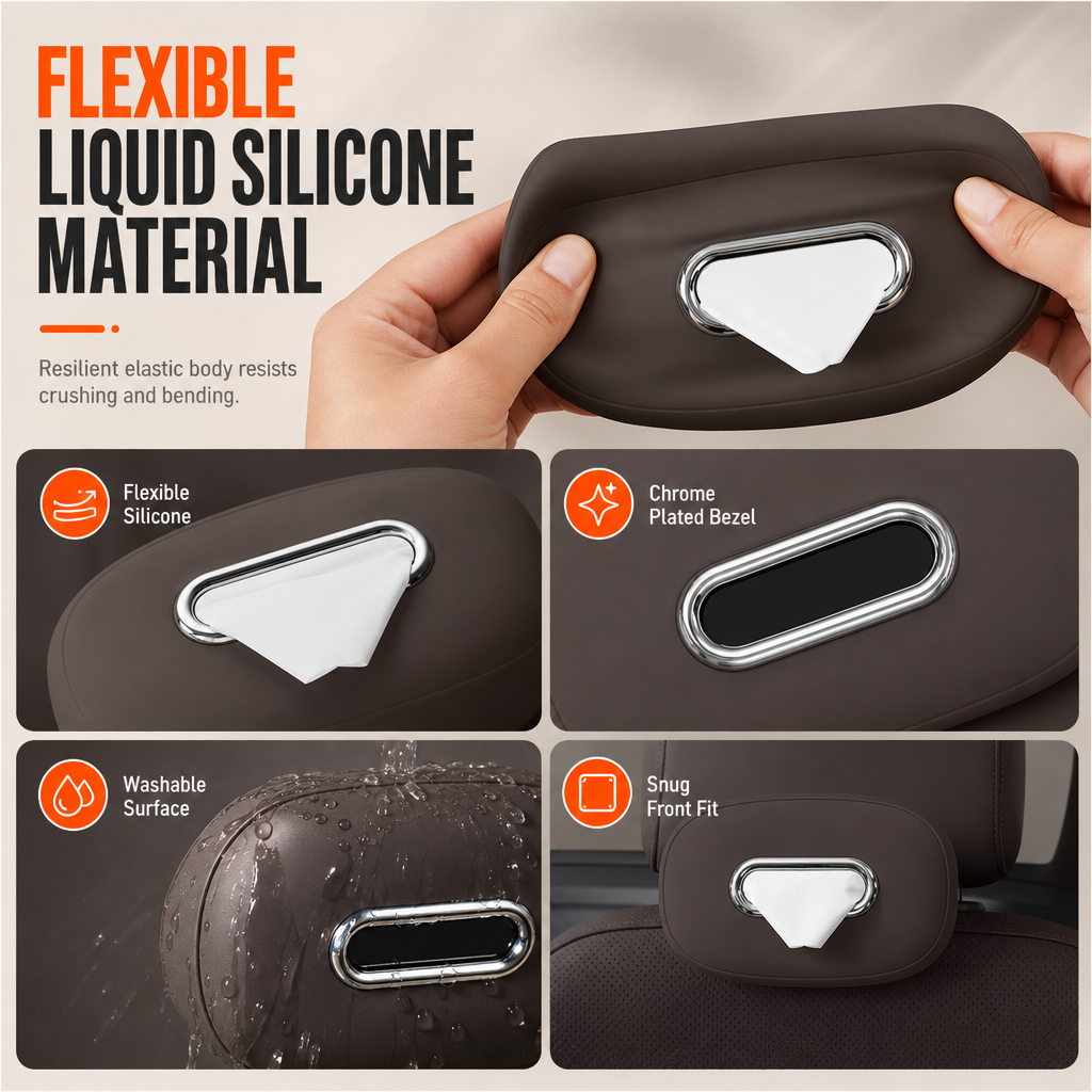 🏆HOT SALE 49% OFF🚗Hanging Silicone Car Tissue Box Holder
