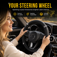 💎 LIMITED-TIME 49% OFF! ✨ Rhinestone Steering Wheel Cover – Sparkling, Quilted, Luxury 🚗