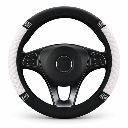 💎 LIMITED-TIME 49% OFF! ✨ Rhinestone Steering Wheel Cover – Sparkling, Quilted, Luxury 🚗