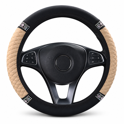 💎 LIMITED-TIME 49% OFF! ✨ Rhinestone Steering Wheel Cover – Sparkling, Quilted, Luxury 🚗