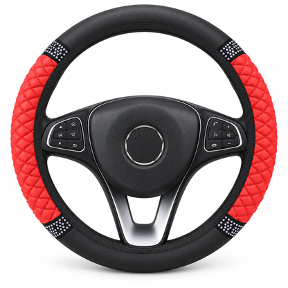 💎 LIMITED-TIME 49% OFF! ✨ Rhinestone Steering Wheel Cover – Sparkling, Quilted, Luxury 🚗