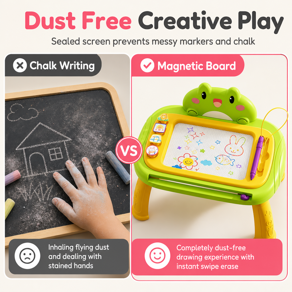 🎨 LIMITED-TIME 49% OFF! ✨ Kids Magnetic Drawing Board – Dust-free, Colorful, Safe 🪁