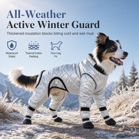 📢📢 49% OFF🐾Full Coverage Waterproof Dog Winter Jumpsuit Fleece Lined Thick Warm Four Legged Coat