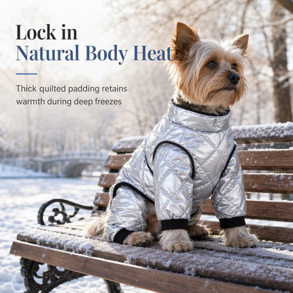 📢📢 49% OFF🐾Full Coverage Waterproof Dog Winter Jumpsuit Fleece Lined Thick Warm Four Legged Coat