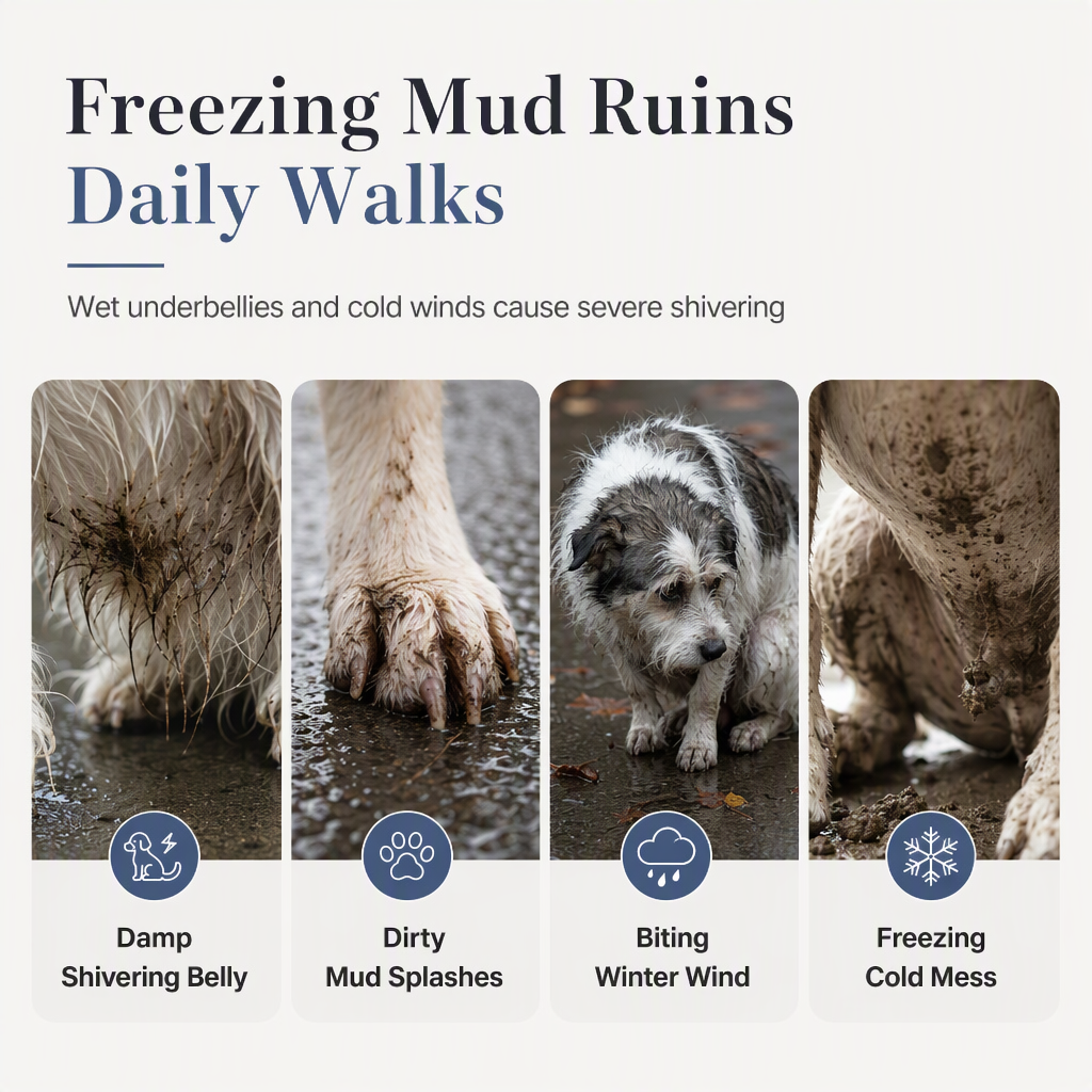 📢📢 49% OFF🐾Full Coverage Waterproof Dog Winter Jumpsuit Fleece Lined Thick Warm Four Legged Coat