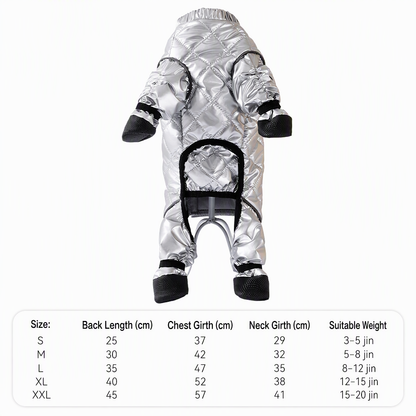 📢📢 49% OFF🐾Full Coverage Waterproof Dog Winter Jumpsuit Fleece Lined Thick Warm Four Legged Coat